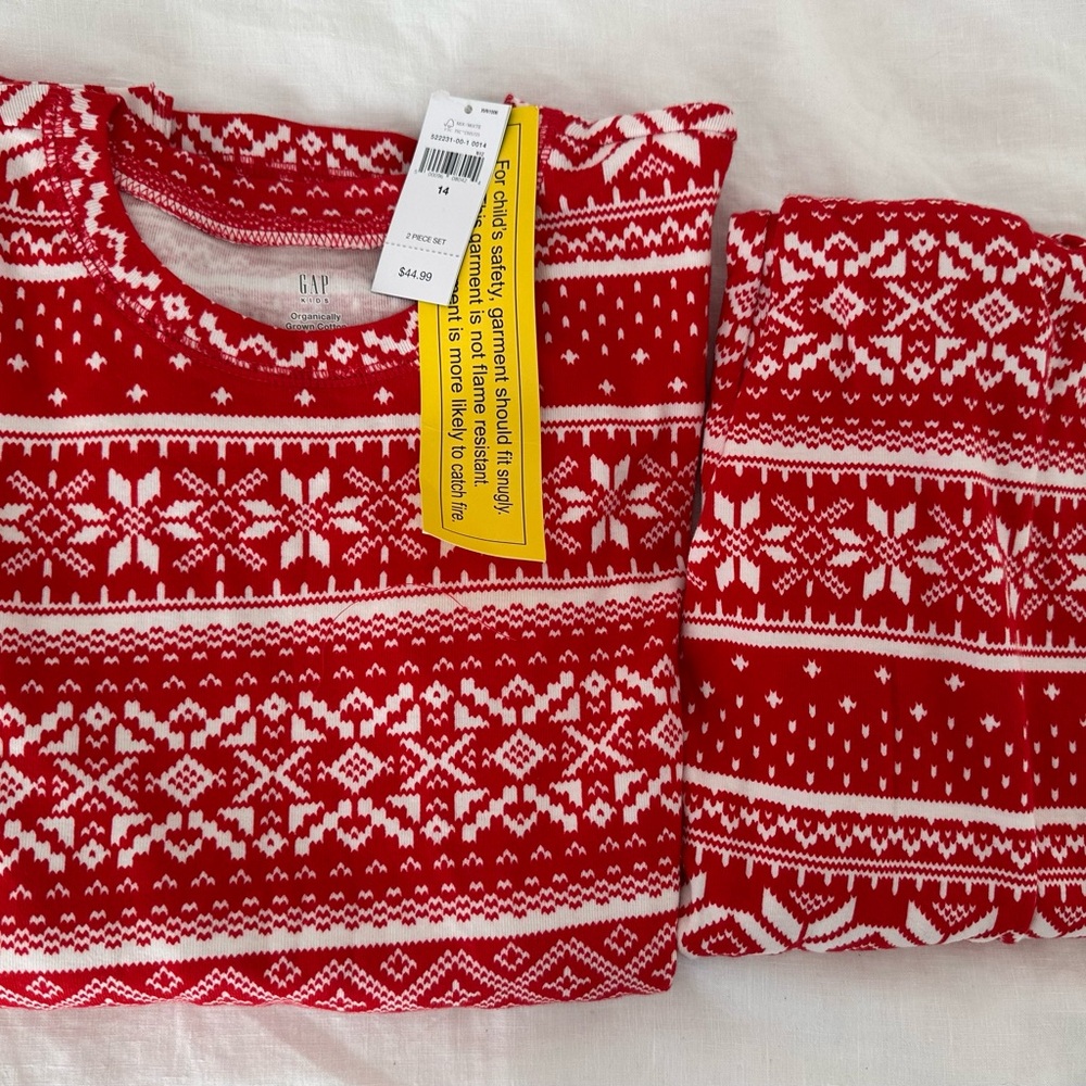 GAP Red Fair Isle Pajama Set